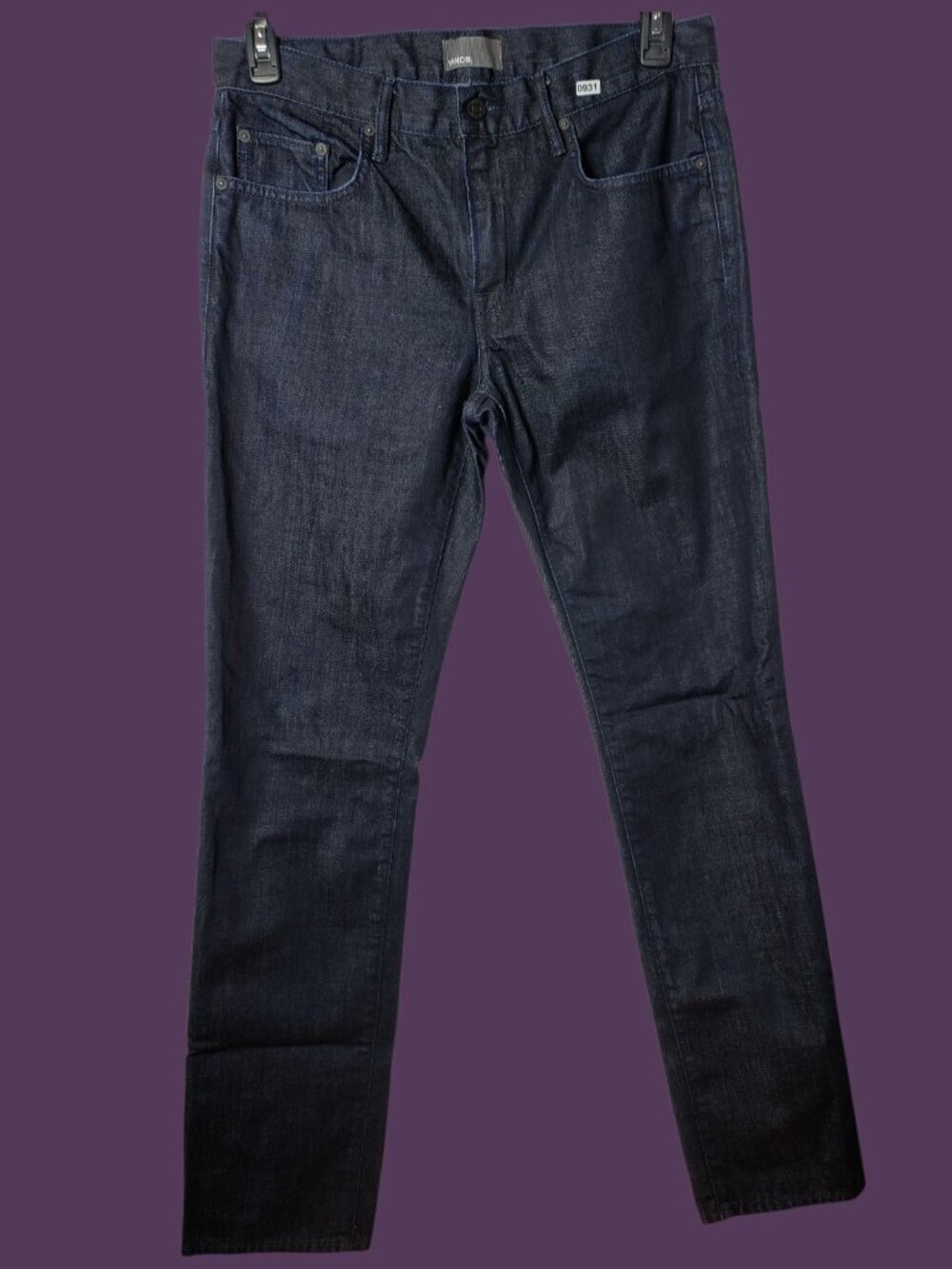 Vince Vm.212 Mens Slim-Fit Wash Denim Jeans Cotton Dark indigo Size 32